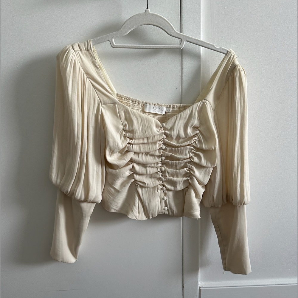 Nude Cinched Blouse
